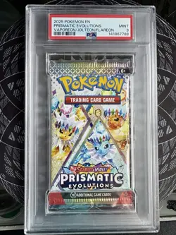 Pokemon Prismatic Evolutions Vaporeon Jolteon Flareon Foil Booster Pack PSA 9! - Image 1