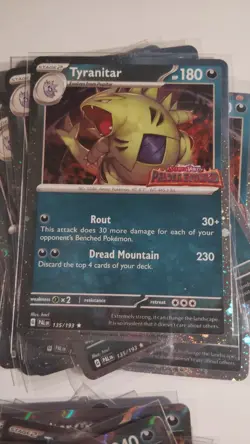 Pokemon Prismatic Stamped Promos Lucario ex/Lucario/Tyranitar ex/Tyranitar *NM* - Image 4