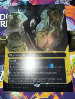 Plaza of Heroes (0123) - Galaxy FOIL - Borderless MTG Edge of Eternities Magic - Image 1