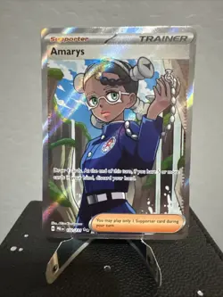 Pokemon TCG Prismatic Evolutions Amarys 132/131 Ultra Rare Full Art Trainer NM - Image 1