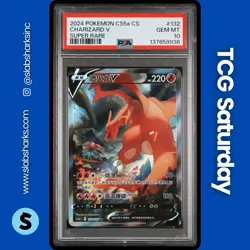 2024 POKEMON BRAVE STARS CHINESE #132/127 CHARIZARD V SUPER RARE PSA 10 - Image 1