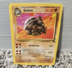 Pokemon Golem 36/62 Fossil Unlimited Pokemon TCG - NM - Image 1