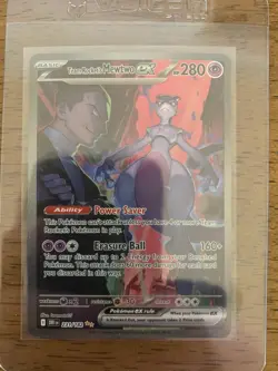Pokemon Team Rocket's Mewtwo EX 280 HP 231/182 Special Illustration Rare Holo - Image 1
