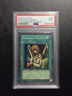 2003 Yu-Gi-Oh! Graceful Charity Pegusus Starter Deck SDP-040 PSA 9 MINT - Image 1
