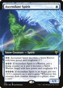 2x Ascendant Spirit - Extended Art Kaldheim NM MTG - Image 1
