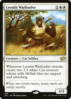 Leonin Warleader Jumpstart 2022 NM MTG - Image 1