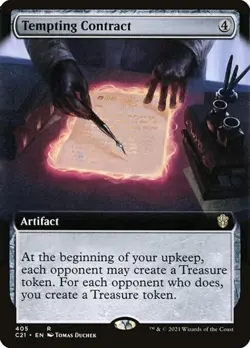 Tempting Contract - Extended Art Commander 2021 NM MTG - Image 1