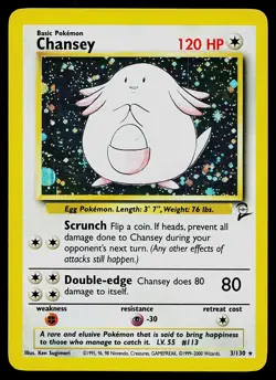 Pokemon Card - Chansey Base Set 2 3/130 Holo Rare - Image 1
