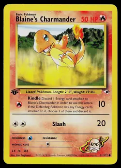 Pokemon Card - Blaine's Charmander Gym Heroes 61/132 Common 1st Edition - Image 1