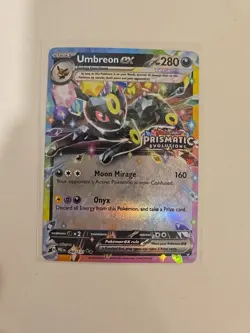 Pokemon TCG Umbreon EX Prismatic Evolutions Stamped Promo Card 060/131 NM - Image 1