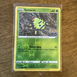 Pokemon Go Ditto Reverse Holo TCG Card Spinarak Unpeeled 006/078 Common - Image 1