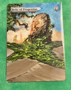 Relic of Progenitis Altered Art Magic The Gathering Mtg Hand Painted Card - Image 1