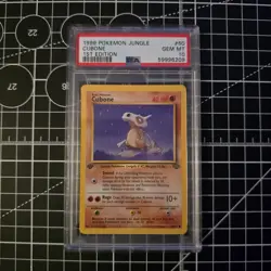 Cubone 1st Edition Jungle 50/64 PSA 10 Gem Mint Pokemon Card 1999 Vintage WOTC - Image 1