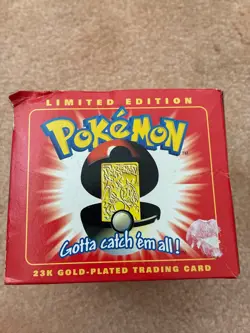 pokemon charizard 23k gold plated trading card brand new still wrapped in plast - Image 1