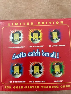 pokemon charizard 23k gold plated trading card brand new still wrapped in plast - Image 3