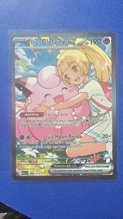 Lillie's Clefairy EX Special Illustration Rare 280/217 Pokemon Card Mint - Image 2
