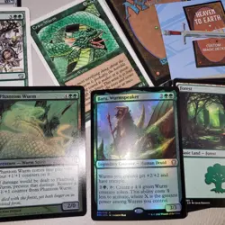 Deck of Magic Commander Cards = WURMS WORMS WYRMS Green Day Baru Tribal Rare Fun - Image 1