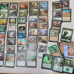 Deck of Magic Commander Cards = WURMS WORMS WYRMS Green Day Baru Tribal Rare Fun - Image 2