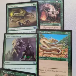 Deck of Magic Commander Cards = WURMS WORMS WYRMS Green Day Baru Tribal Rare Fun - Image 4