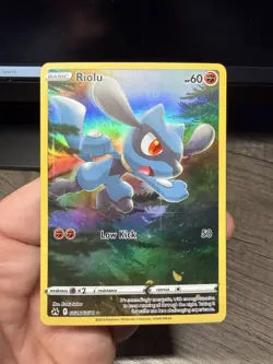 Pokemon TCG Riolu Crown Zenith Galarian Gallery Holo Ultra Rare Card GG26/GG70 - Image 2