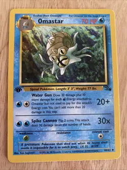 OMASTAR - 40/62 - 1st Edition Fossil - Uncommon - Pokemon Card - Image 1