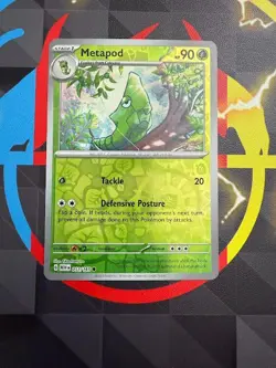 Metapod Reverse Holo 011/165 SV: Scarlet & Violet 151 Pokemon Card TCG - Image 1