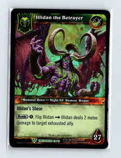 World of Warcraft TCG: Timewalkers Illidan the Betrayer Hero Card Holo - Image 1