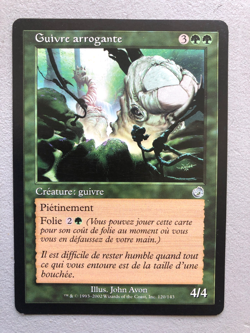 Mtg Carte Magic Torment Arrogant Wurm French LP - Image 1