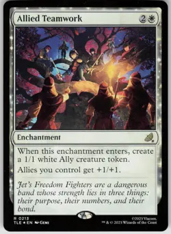 MTG Allied Teamwork Foil NM Avatar: The Last Airbender: Eternal-Legal Magic 213 - Image 1