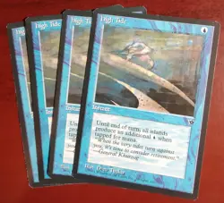 HIGH TIDE x4 mtg EX/NM Fallen Empires 4 Common Drew Tucker Art - Image 1