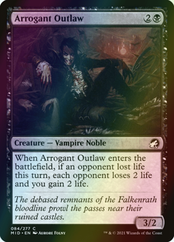 MTG Arrogant Outlaw Foil ** Innistrad: Midnight Hunt ** English (NM) - Image 1