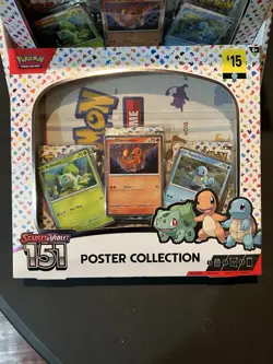 Pokemon TCG Scarlet & Violet 151 Poster Collection 3 Pack Promo Booster Sealed - Image 1