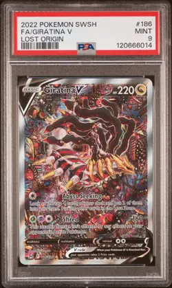 2022 POKEMON SWORD & SHIELD LOST ORIGIN #186 FULL ART/GIRATINA V PSA 9 - Image 1
