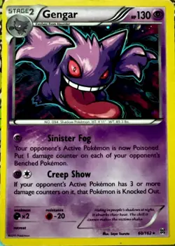 2015 POKEMON XY BREAKTHROUGH #60/162 GENGAR HOLO - Image 1