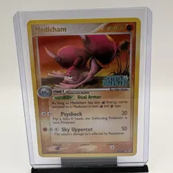 Pokemon Card - Medicham Crystal Guardians Stamped 25/100 Reverse Holo LP - Image 1