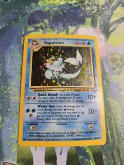 MP Vaporeon Holo 12/64 Jungle Pokemon Card - Image 1
