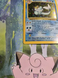 MP Vaporeon Holo 12/64 Jungle Pokemon Card - Image 3