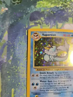 MP Vaporeon Holo 12/64 Jungle Pokemon Card - Image 4