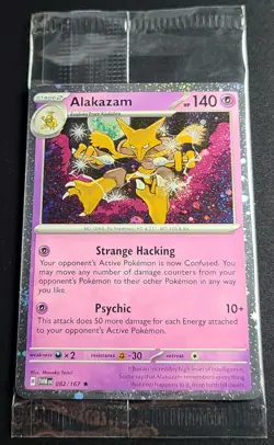 Pokemon - Alakazam Holo 082/167 - With Swirl - Twilight Masquerade Promo Sealed - Image 1