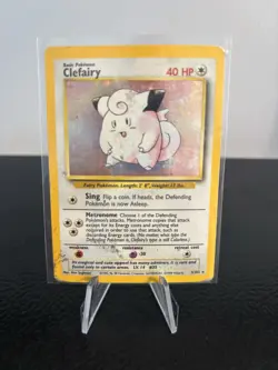 Pokemon TCG Clefairy HOLO Foil Base Set 5/102 Rare WOTC 1999 - Damaged - Image 1