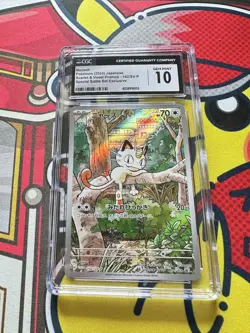 2024 POKEMON JPN SCARLET & VIOLET PROMOS #192 MEOWTH CGC 10 GEM MINT - Image 1