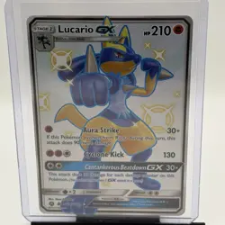 Lucario GX SV64/SV94 Pokemon TCG Hidden Fates: Shiny Vault NM - Image 1