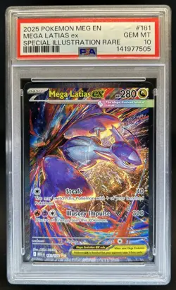 2025 Pokemon Mega Evolution Latias ex Special Illustration Rare #181/132 PSA 10 - Image 1