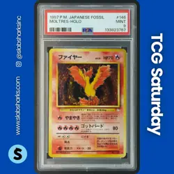 1997 POKEMON MYSTERY OF THE FOSSILS JP #146 MOLTRES RARE HOLO PSA 9 - Image 1