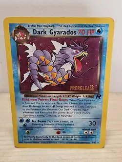 Pokemon Rocket Dark Gyarados 8/82 Gold Foil HOLO League Prerelease - Image 1