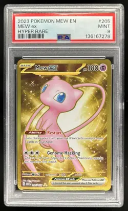 2023 Pokemon SV 151 Mew ex Hyper Rare #205/165 PSA 9 - Image 1