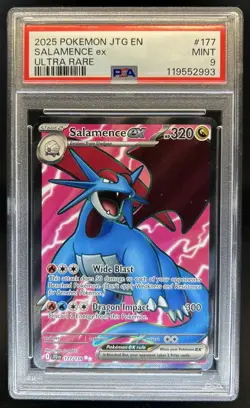 2025 Pokemon Journey Together Salamence ex #177/159 PSA 9 - Image 1
