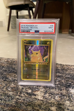 2016 Pokemon XY Evolutions Pikachu Reverse Foil #35 PSA 9 - Image 1