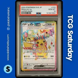 2024 POKEMON SUPER ELECTRIC BREAKER JP #122/106 PIKACHU EX SUPER RARE PSA 10 - Image 1