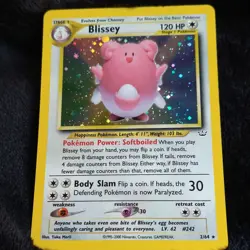 Pokemon TCG Blissey Neo Revelation 02/64 Stage 1 Holo Rare 120 HP 2000 English - Image 1